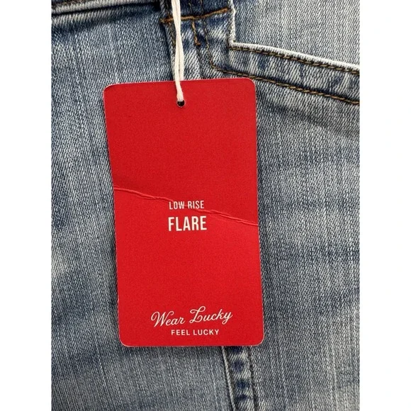 Lucky Brand Low Rise Flare 12 31 Light Wash Retro Y2K Patch Pockets Western Flap - Picture 6 of 10